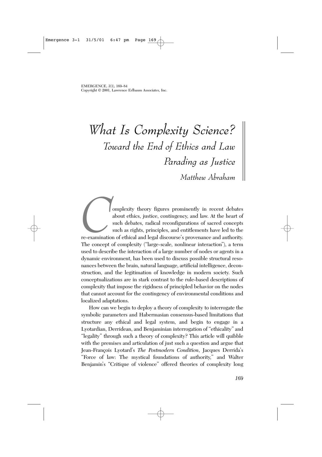 What is Complexity Science